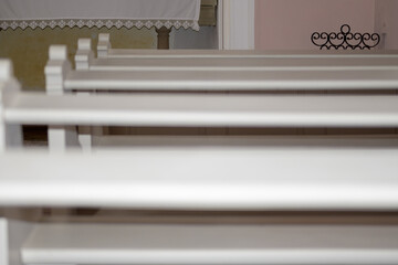 Empty church pews spiritual reflection