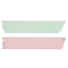 Two horizontal gradient bars in contrasting pastel colors placed side by side isolated on transparent background