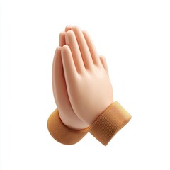 Praying hands gesture symbol representing hope