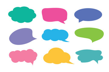 Set of callout, speech bubbles, chats, elements icons, vector illustration.