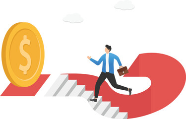 Fototapeta premium Navigating Strategic Questions and Discovering Wealth Growth Solutions