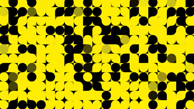 Abstract geometric yellow black pattern background