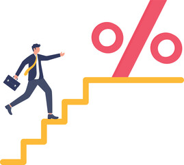 Fototapeta premium Strategic Career Escalation and Professional Performance Milestone Growth