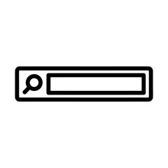 Simple search bar icon with a magnifying glass for web and application interfaces