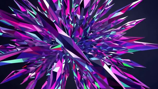 Vibrant Purple Crystal Formation Video Footage.