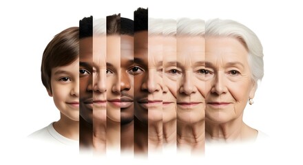 Diversas personas adultos mirando la cámara concepto de diversidad de edad racial étnica cultural inclusión en el trabajo equipo de trabajo en equipo educación comunitaria