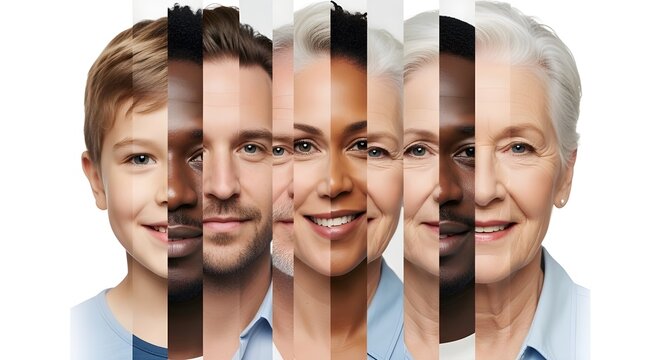 Diversas personas adultos mirando la c&aacute;mara concepto de diversidad de edad racial &eacute;tnica cultural inclusi&oacute;n en el trabajo equipo de trabajo en equipo educaci&oacute;n comunitaria