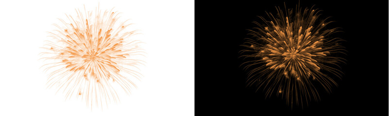 Abstract Golden Fireworks Explosion Burst Radial