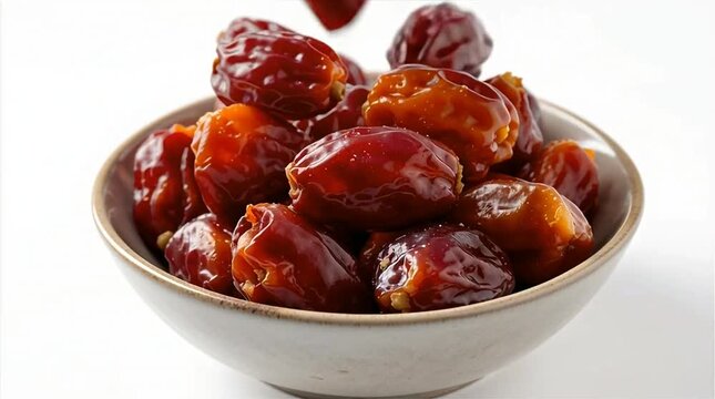 A bowl of fresh and delicious dates.
