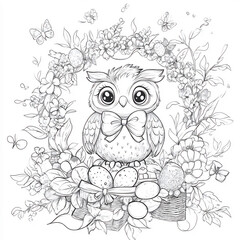 Naklejka premium owl on branch