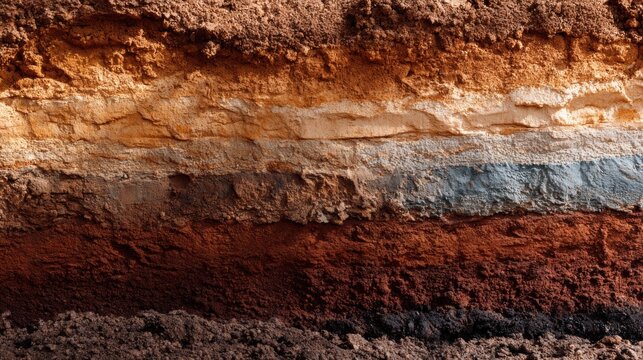 Cross section of earth layers natural background