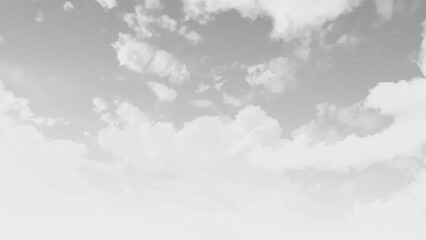 Moody Cloud Formation in Black and White. Monochrome Sky with Light and Shadow Contrast