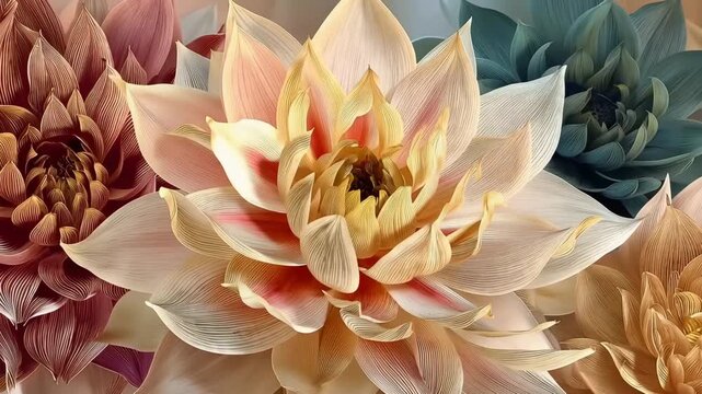 Vivid closeup of soft colored,pink and orange flower petals as soft floral background. Closeup. Nature. Blue flower Macro close up of vivid flower petals delicate textures and soft gradient tones idea