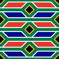 south african flag pattern. geometric background. vector illustration
