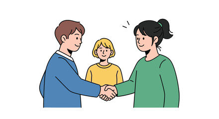 Fototapeta premium Business Handshake Greeting People Vector