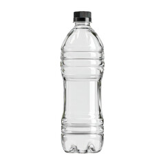 Naklejka premium Clear plastic water bottle with cap isolated on transparent background