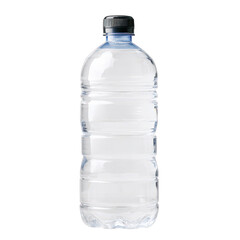 Naklejka premium Clear plastic water bottle with cap isolated on transparent background