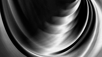 prestige black white gradient abstract background with overlapping curved lines creating the illusion of movement like a close-up of an engine turbine and a smooth, even texture of fine spots (noise) © maskam