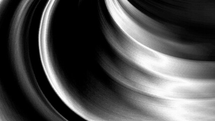 prestige black white gradient abstract background with overlapping curved lines creating the illusion of movement like a close-up of an engine turbine and a smooth, even texture of fine spots (noise) © maskam