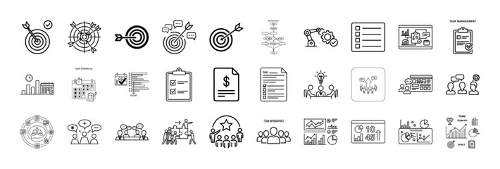 Target Achievement Outline Icon Vector Illustration Design