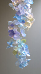 blue flowers on a white background