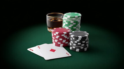casino chips and cards