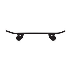 Classic Skateboard Side Profile Silhouettes Extreme Sports Vector © Amimulislam