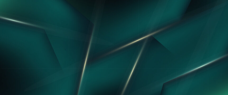 Abstract Green Light Background. Polygonal Elegance and Frame Background Designs