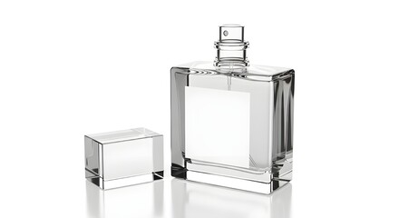 Isolated on white, a contemporary perfume bottle