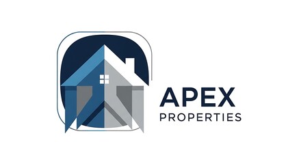 Naklejka premium Apex Properties Real Estate Logo Design.