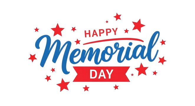 Happy Memorial Day Text with Stars photo 2a07a9667e718bba25d42968a5b10a7ddr