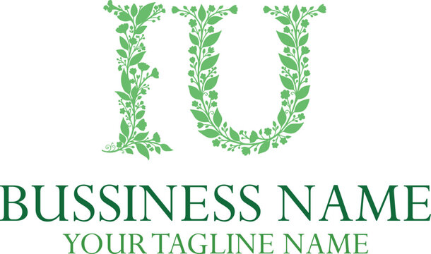 IU I iu initial logo | initial based abstract modern minimal creative logo, vector template image. luxury logotype logo, real estate homie logo. typography logo. initials logo