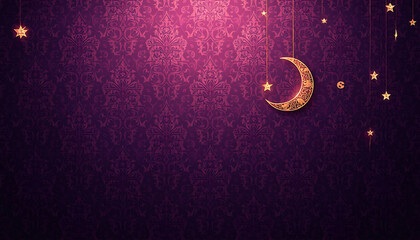 Ramadan Kareem Typography with Decorative Lantern Illustration