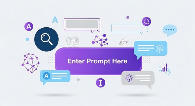 AI Text Prompt Input Interface Data Processing