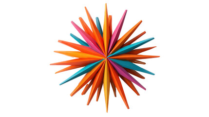 Colorful abstract starburst geometric shape modern 3D design vibrant creative illustration high resolution