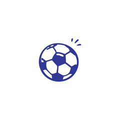 Obraz premium Blue Soccer Ball Illustration