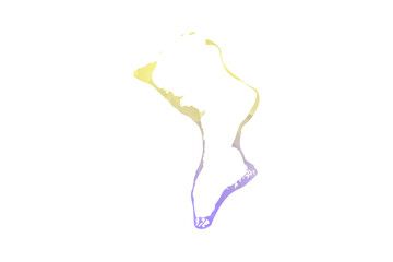 British Indian Ocean Territory Map - Polygon Style Vector Illustration in Yellow and Lavender Gradient, Low Poly Geometric Design, Isolated on White Background for Infographics and Projects