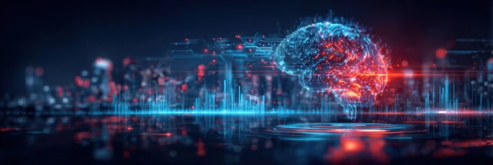 Obraz premium An intelligent cloud platform coordinates digital ai computing and human intelligence to refine every datum into actionable insight.