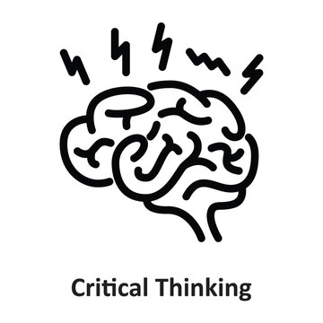 Critical Thinking Vector icon which can easily modify or edit