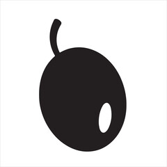 A olive fruit silhouette vector style