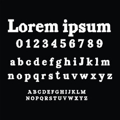 Obraz premium Rustic Typewriter Style Font Set for Retro Web Design