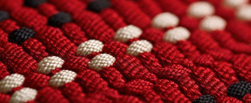 Vibrant woven textile patterns evoke passion and creativity perfect for fashion editorials