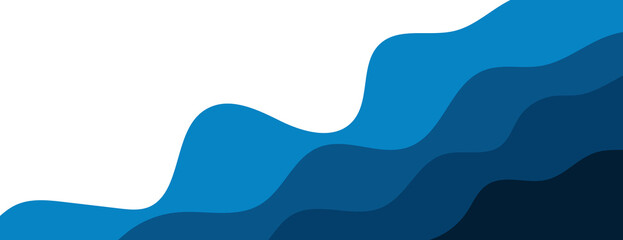 Blue Abstract Wave Banner Design