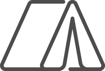 Camping tent outdoor adventure pictogram simple design © Tartila
