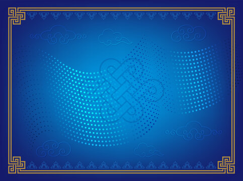 Decorative card, framework, Buryatian, Mongolian, Celtic, Buddhist style. 