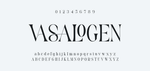 Obraz premium Elegance Luxury wedding alphabet font. Typography elegant classic lettering serif fonts decorative vintage retro for logo. vector illustration
