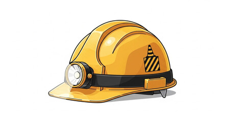 Yellow Hard Hat with Headlamp. © RIO