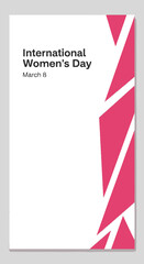 Celebrating International Women's Day with vibrant graphic illustrations on a modern design