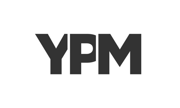 YPM logo design template with strong and modern bold text. Initial based vector logotype featuring simple and minimal typography. Trendy company identity.