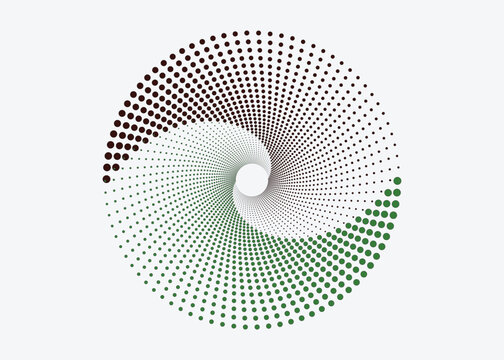 Dotted spiral vortex royalty free vector